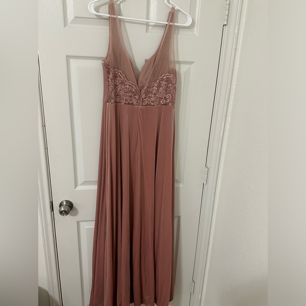 Azazie Dusted Rose Bridesmaid Gown